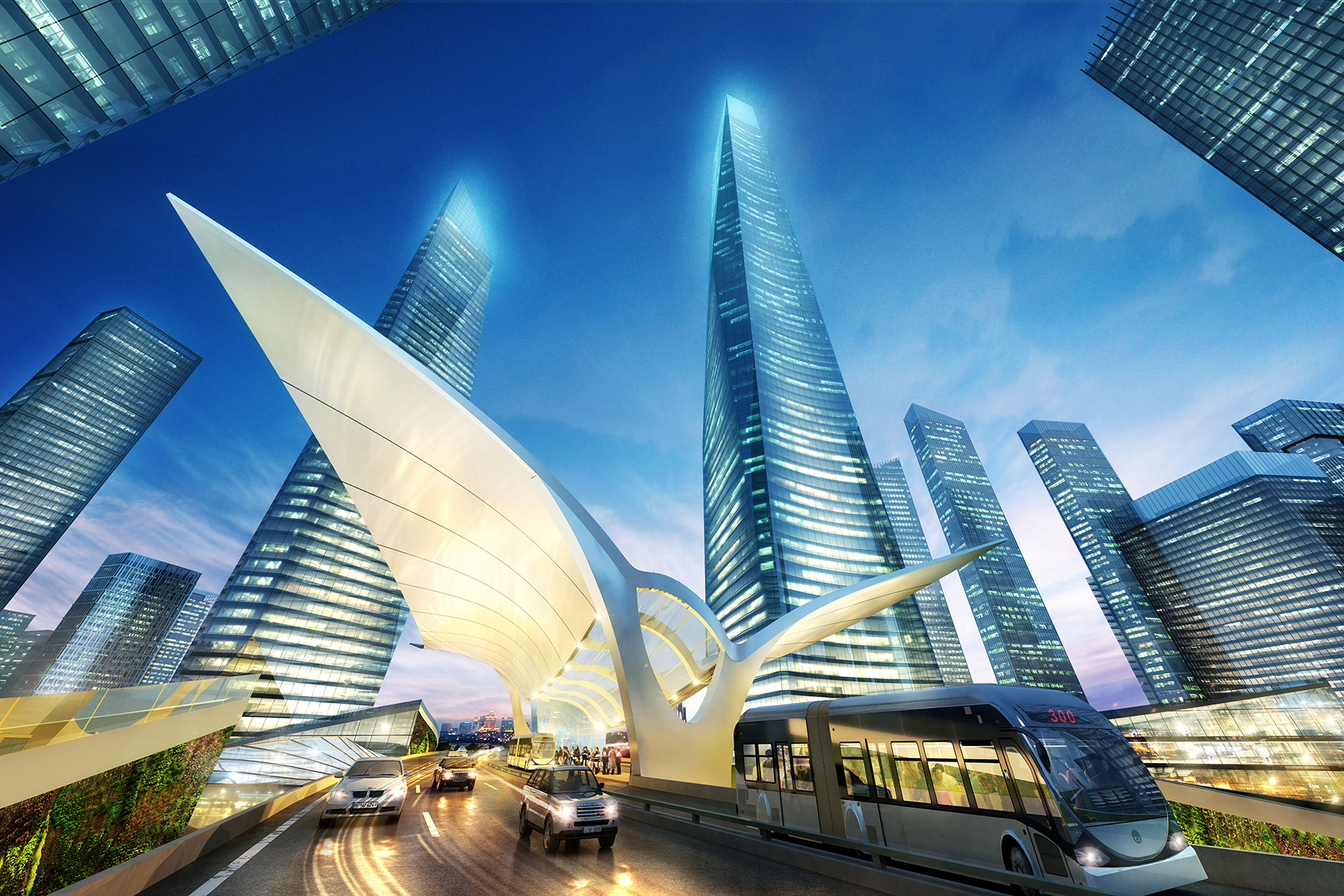 Wuhan bridgehead cbd transit hub